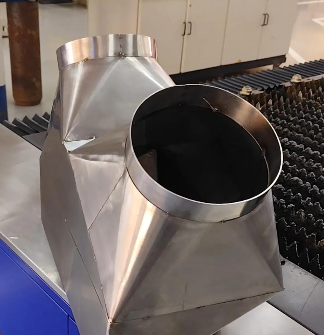 Transição dupla em chapa de inox