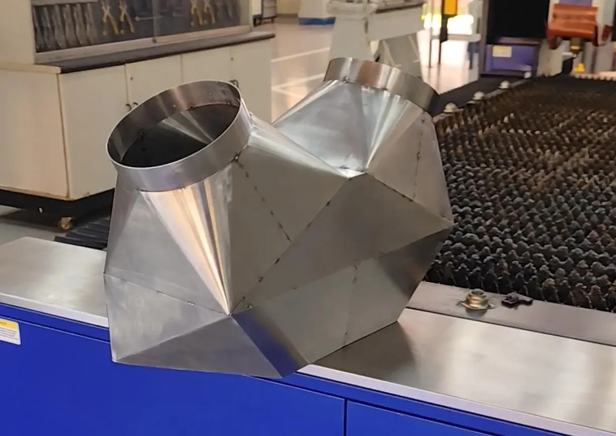 Peça de transição em inox soldada